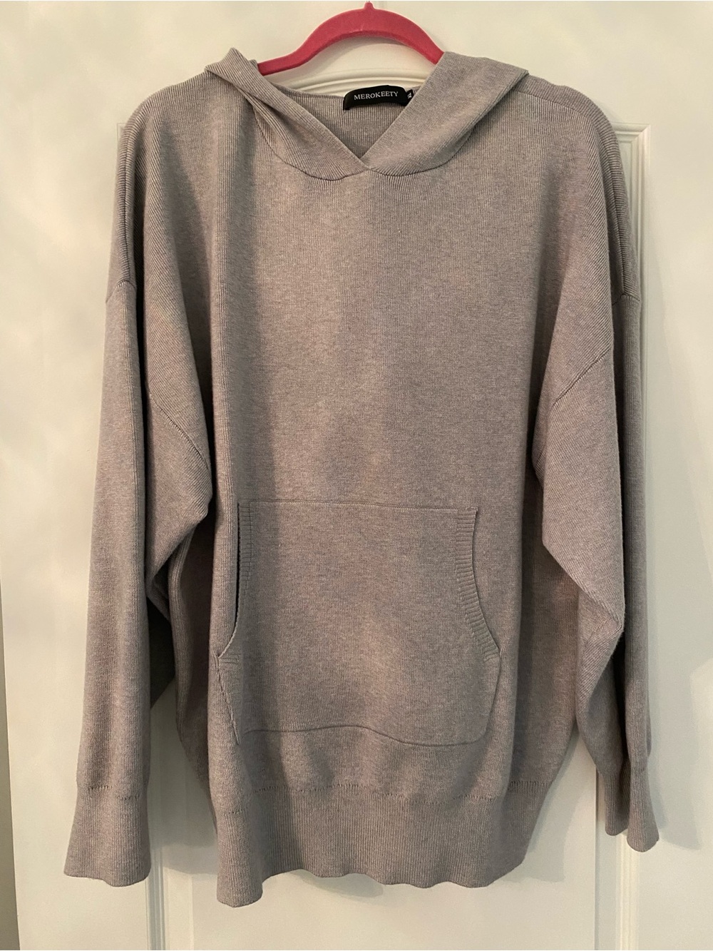 MERCIBERRY Gray Hooded Sweatshirt - Women's Pullover